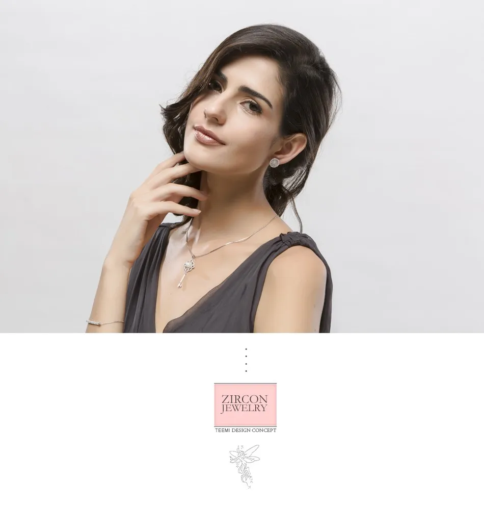 LUOTEEMI Noble Romantic Jewelry Bright Unique Round Shape Cubic Zircon Wedding Stud Earrings for Women Party Factory Wholesale