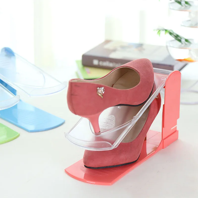 Jucesuper Творческий Tacones хранения обуви Percheros для обувной шкаф держатель Съемная