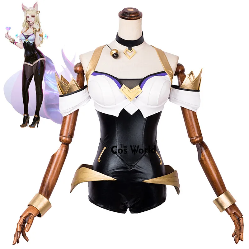 LOL KDA девушка группа девять хвостов лиса Ahri комбинезоны униформа наряд игры