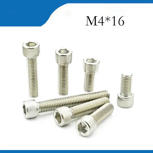 Бесплатная доставка M4 * 16 10 шт 304 нержавеющая сталь Шестигранная головка колпачок