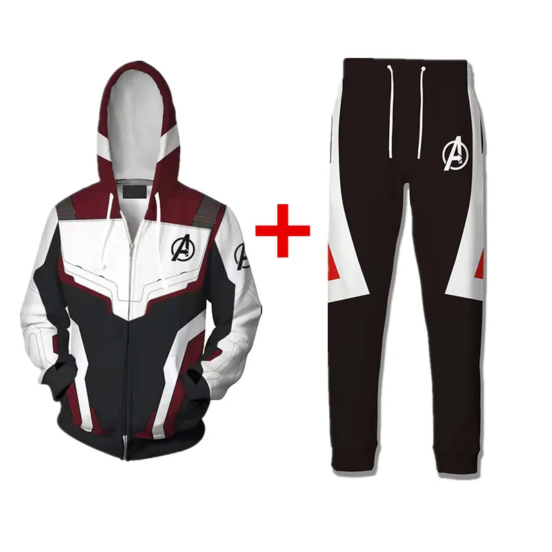 full set Мстители Endgame Quantum Realm косплэй костюм Капитан Америка свитер с капюшоном супергерой Железный пальто, куртка, худи для мужчин женщин - Цвет: full set