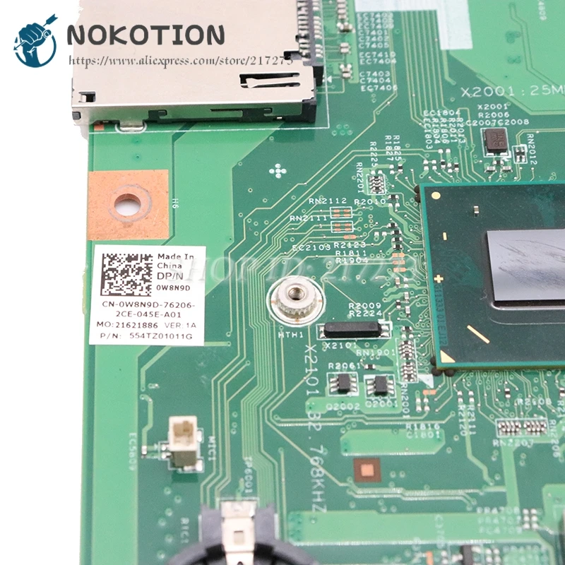 NOKOTION CN-0W8N9D 0W8N9D W8N9D для Dell inspiron 3520 материнская плата ноутбука DV15 MLK MB 11280-1 MXRD2 HM76 DDR3 |