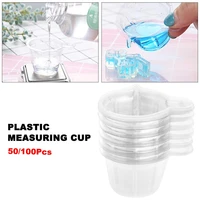 50100pcs 40ml measuring cup plastic disposable cups dispenser diy epoxy resin jewelry making tool for plant garden accessories