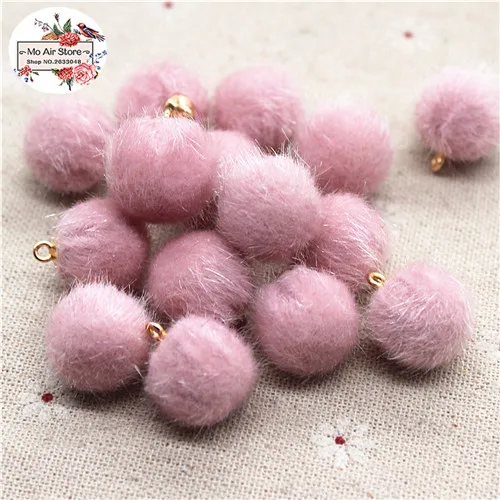 old pink 20pcs 20 шт смешанных цветов, покрытая тканью, круглая подвеска из бисера, украшение для дома, сада, ремесла, кабошон, скрапбукинг, сделай сам, 16 мм - Цвет: old pink 20pcs