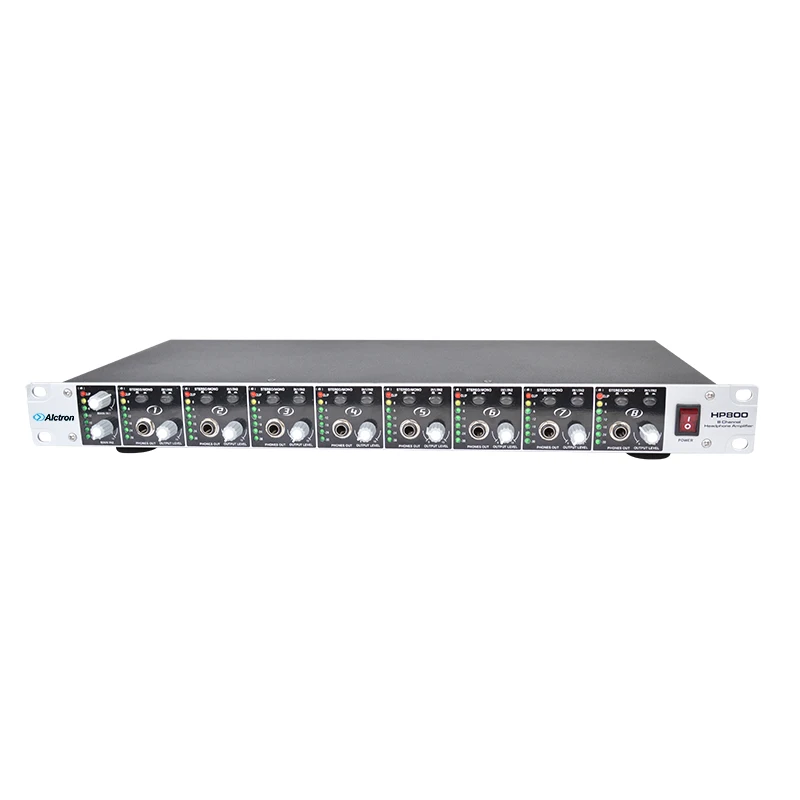 Alctron HP800 8-канальный усилитель для наушников многофункциональный предусилитель для наушников, мульти-люди для контроля уровня сахара в крови с раздельной регулировки громкости