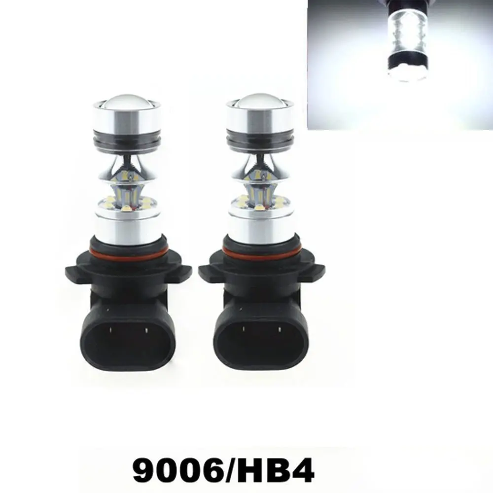 

2x9006 HB4 6000K 100W Светодиодный 20-SMD Cree чипы Проектор задние противотуманные фары дальнего света DRL светильник лампы белого цвета