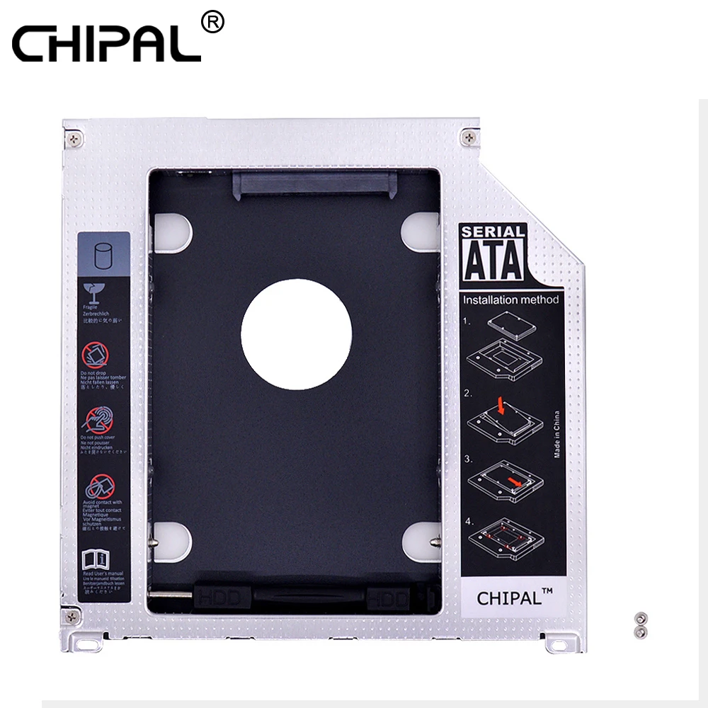 CHIPAL второй 2 HDD Caddy 9,5 мм SATA 3,0 для 2,5 ''SSD корпус для жесткого диска адаптер для Macbook Pro Air SuperDrive Optibay