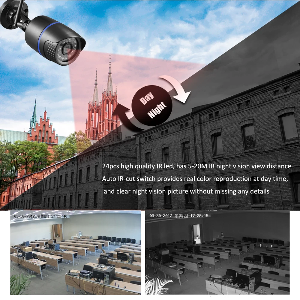 IP камера AZISHN 1080P 960P 720P беспроводная водонепроницаемая с поддержкой Wi Fi|Камеры