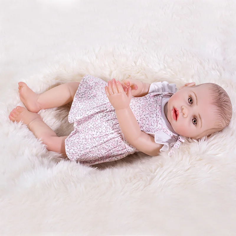 OtardDolls 43 см Bebe Кукла реборн Мягкий Силиконовый мальчик девочка игрушка реборн ребенок милый кукла подарок для детей белое платье розовое пальто