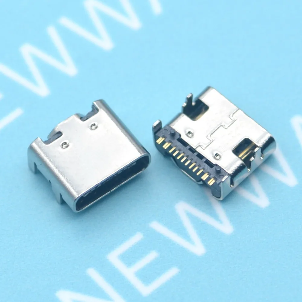 100 шт./лот Micro Usb Jack 3 1 Type C 16Pin Dip гнездовой разъем для Мобильный телефон зарядный