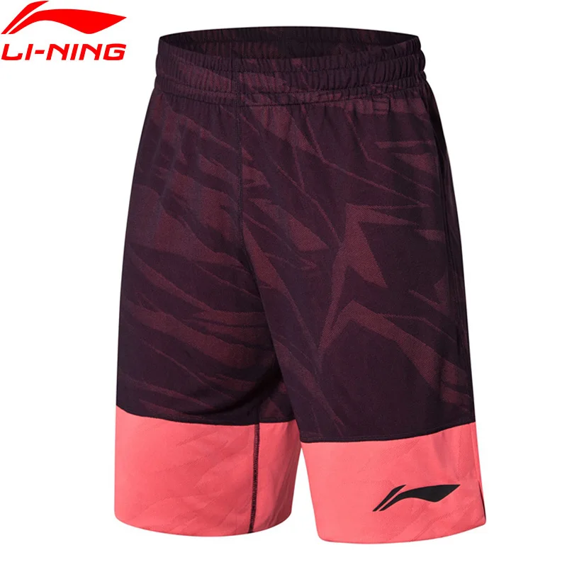 Li-Ning мужские спортивные шорты для баскетбола, тонкие, полиэстер, дышащие, удобные, с подкладкой, спортивные шорты AAPN287 COND18