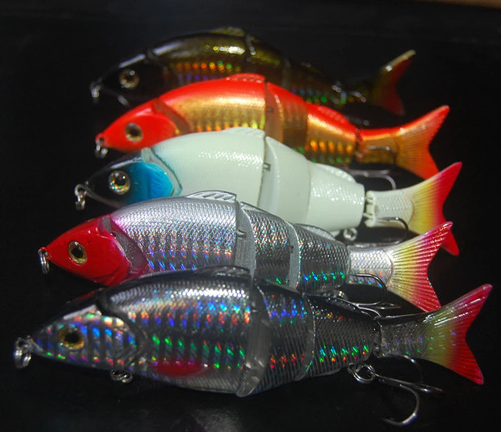 

5PCS Fishing Multi section Lure 4 Segment Swimbait Crankbait Minnow 12cm/22g