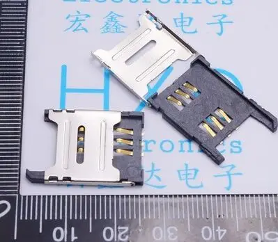 Разъем для SIM карты 6P металлический раскладной модуль мобильной связи GPRS