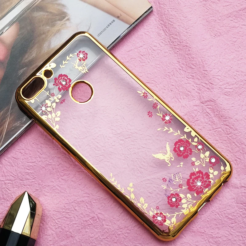 YueTuo soft tpu phone back etui cases coque cover case for huawei p smart psmart enjoy 7s 7 s original silicon silicone diamond |