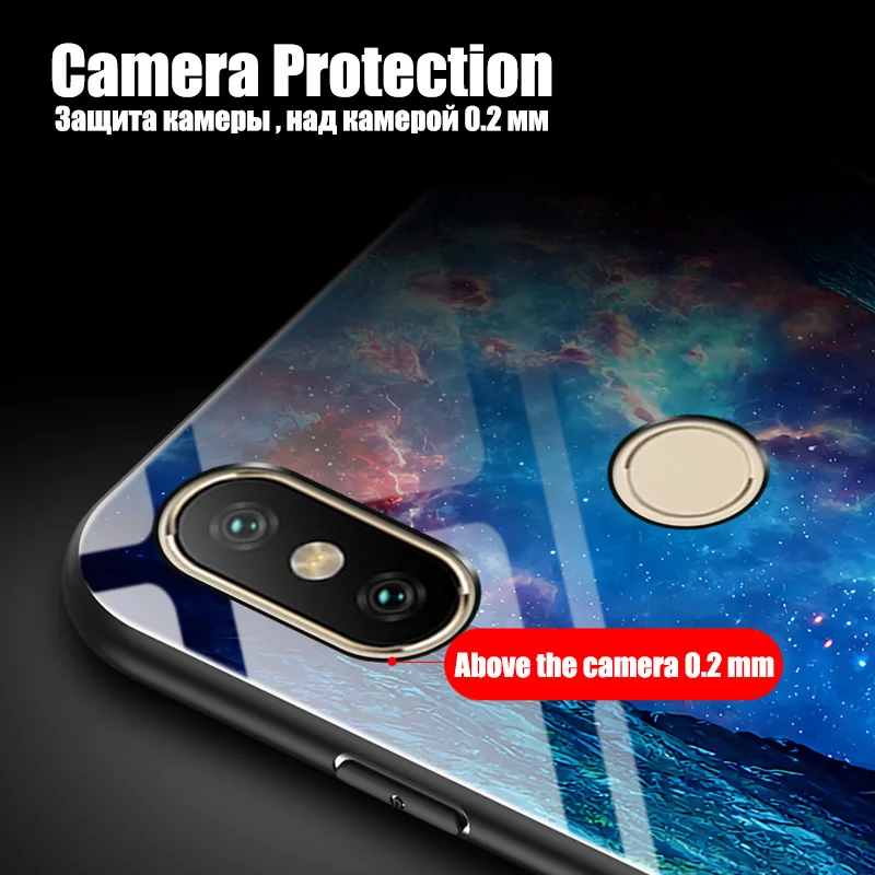 Светящийся чехол для Xiaomi Mi 8 Lite Discovery Edition 9 H из закаленного стекла с оборотнем