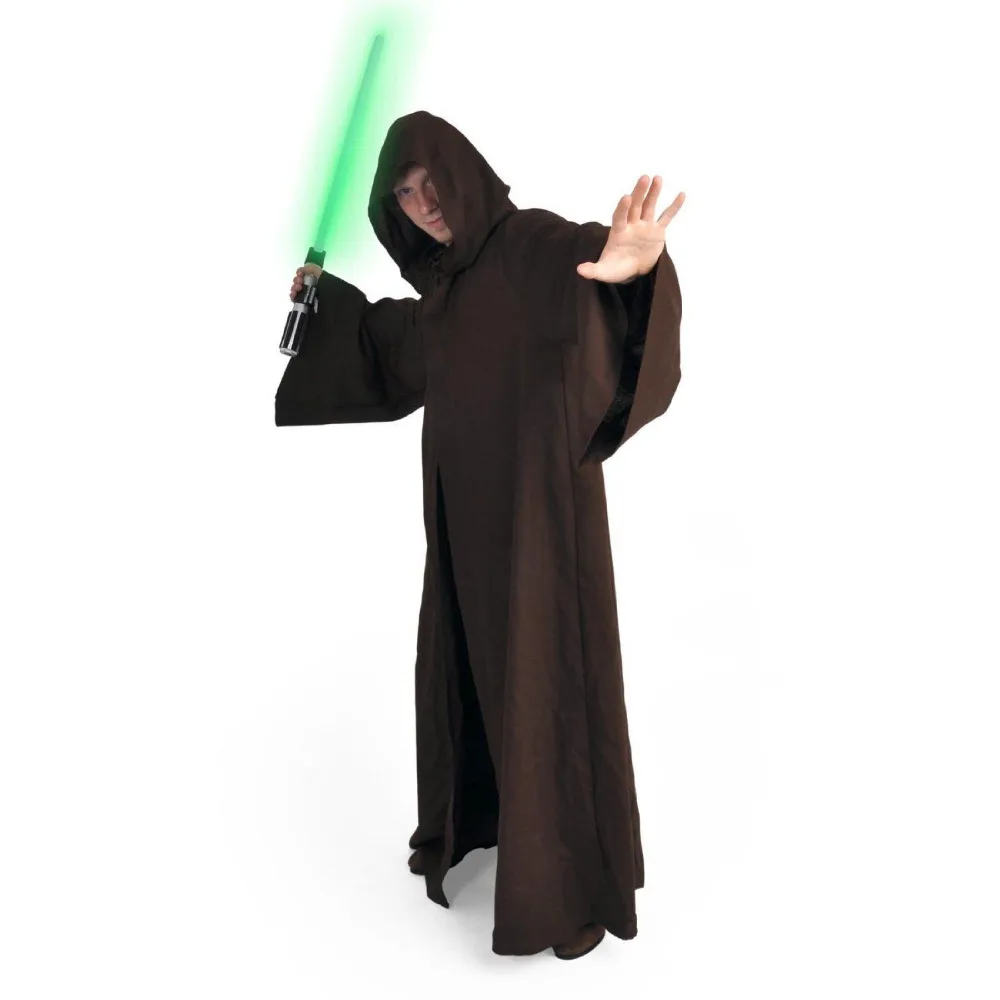 Звезда Косплэй халат Star Wars Оби Ван/Ben Kenobi маскарадный костюм джедая мастер плащ