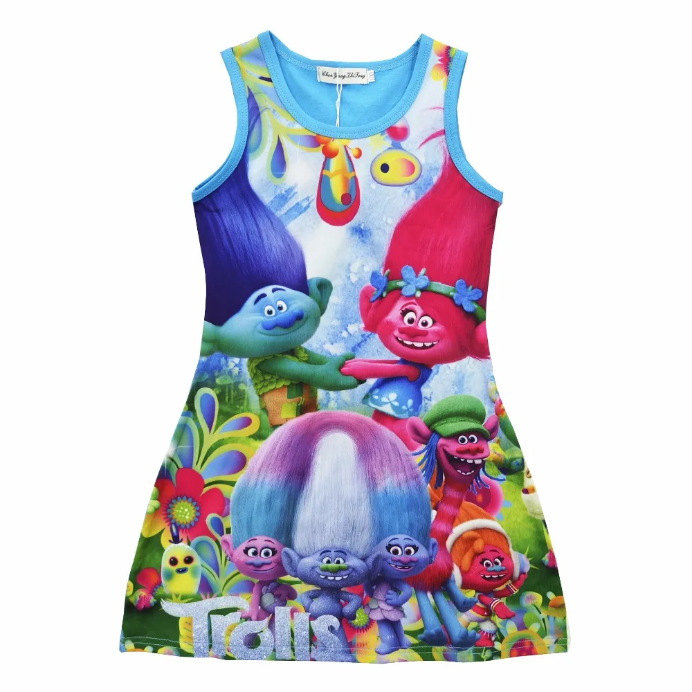 Selling cosplay costume Carnival child's dress movie Troll Short sleeve T-shirt Free Delivery | Тематическая одежда и