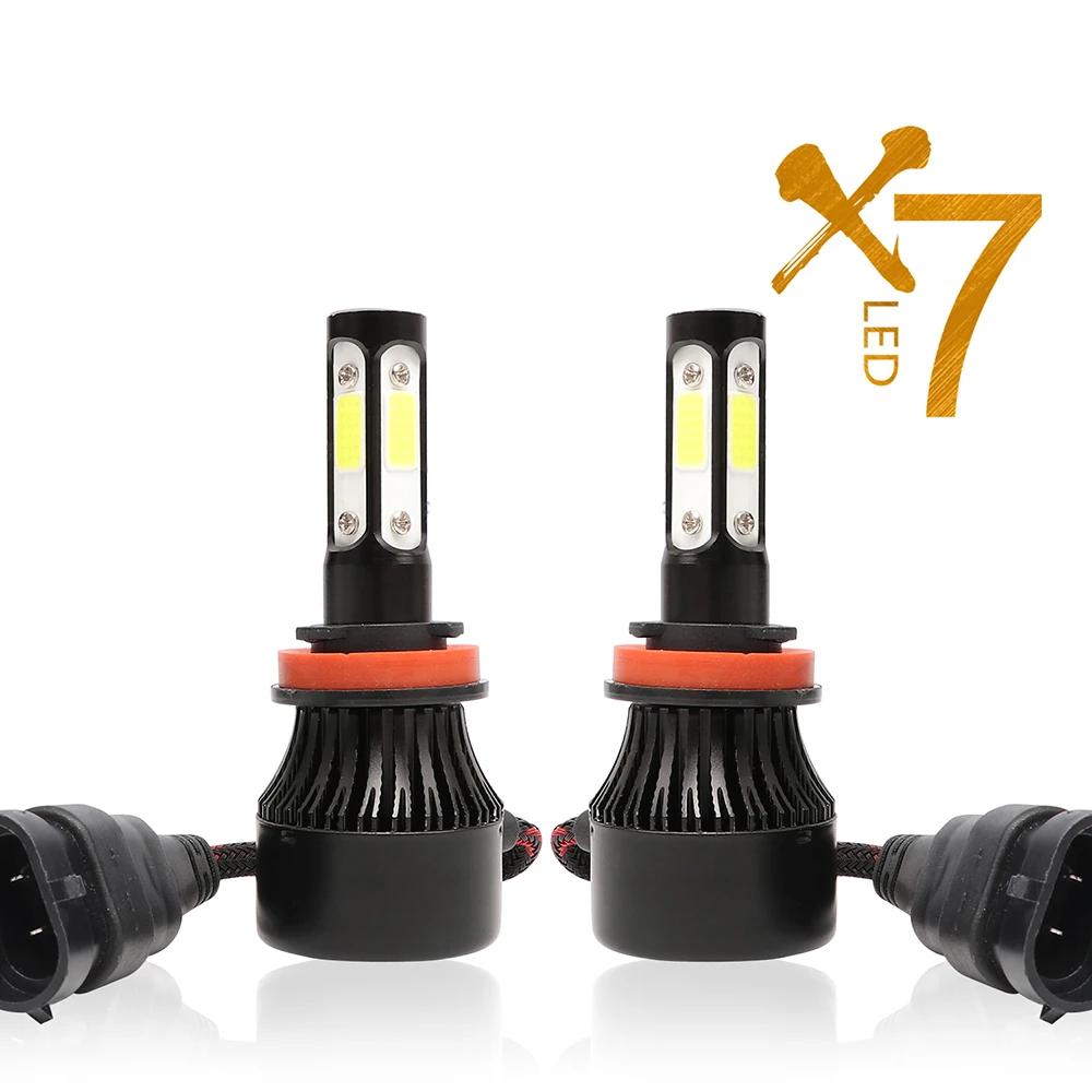 H7 LED H4 светодиодные фары H11 Светодиодный 9005 9006 комплект ламп 72 Вт 8000лм Белый
