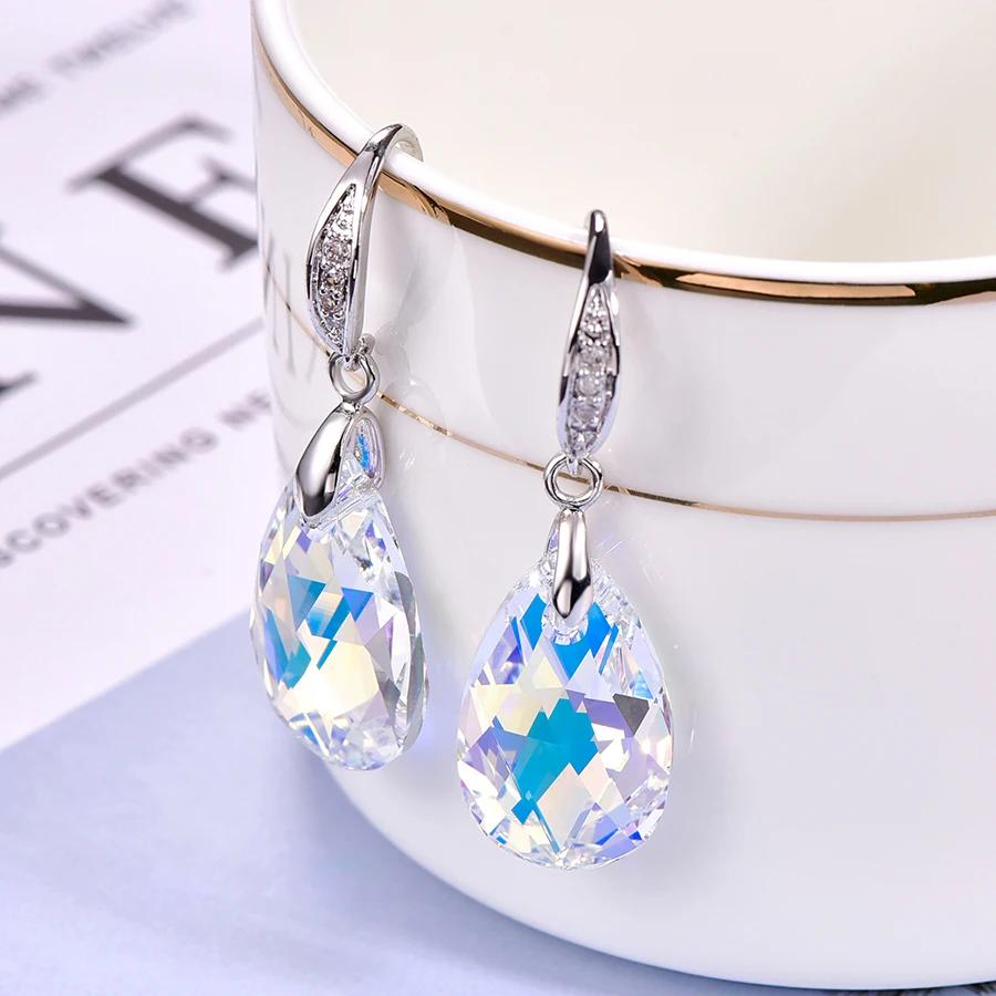 Malanda, серьги в форме капли воды, модные Кристаллы от SWAROVSKI, циркониевые серьги для женщин, висячие серьги, свадебные украшения, подарок