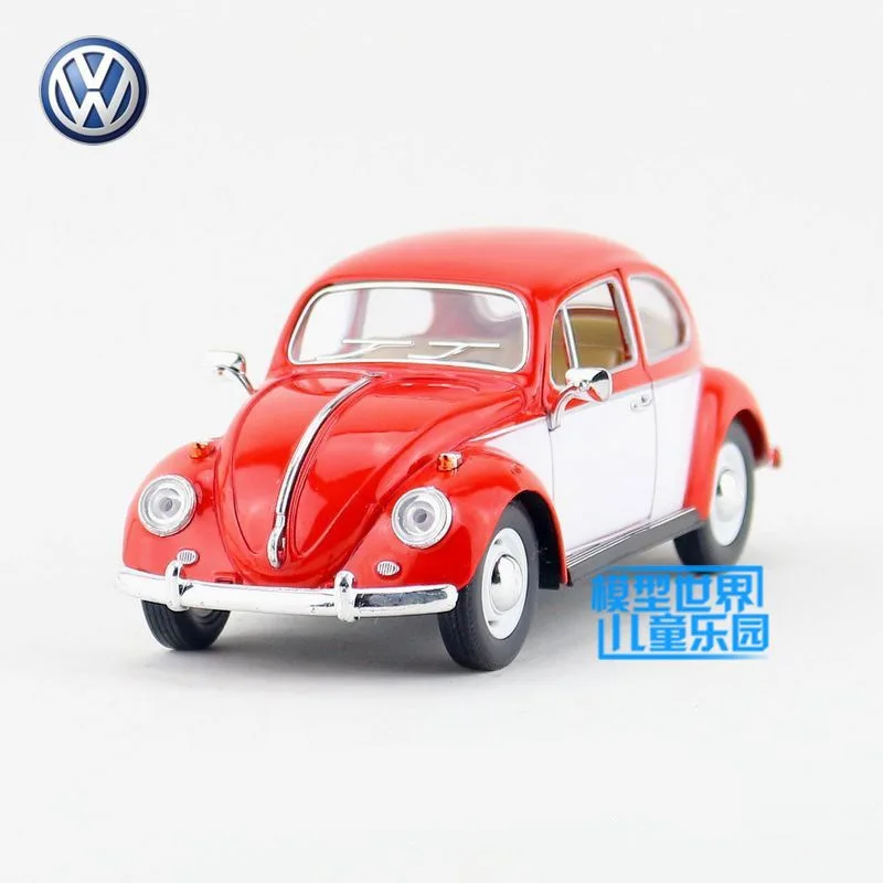Красный /KiNSMART игрушка/Литье под давлением модель/1:24 весы/1967 Volkswagen Классический Жук автомобиль/Набор для обучения/подарок для ребенка - Цвет: Красный