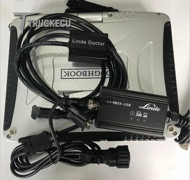 canbox doctor cf19 Вилочный погрузчик диагностический Linde Canbox doctor Linde pathfinder вилочный погрузчик Linde диагностический кабель+ ноутбук inforbook CF19/T420 - Название цвета: canbox doctor cf19