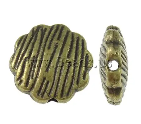 Free shipping!!!Zinc Alloy Flower Beads Wholesale antique bronze color plated nickel lead &amp cadmium free 13.5x5mm | Украшения и