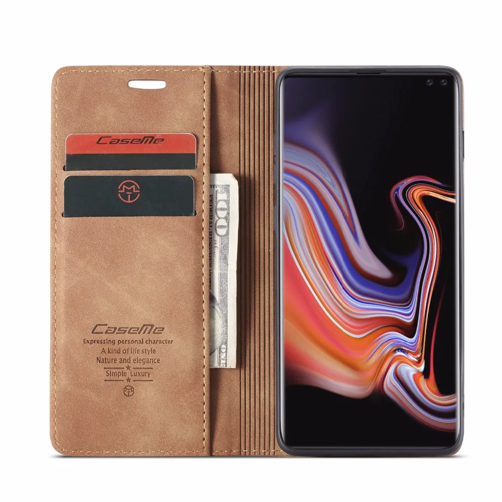 Магнитный чехол CaseMe для Samsung S8 S9 S10 S20 Plus S7edge note 10 + M10 M31 M20 M30s A41 A31 кожаный