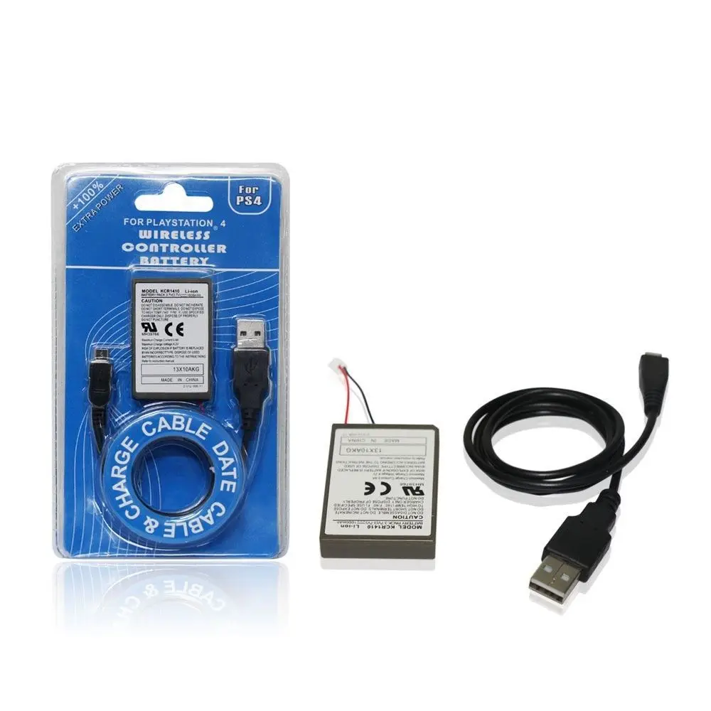 

GTF 3.7V Rechargeable Battery Pack 2000mAh capacity Cell for Electronic Playstation PS4 with Controller Cable Battery