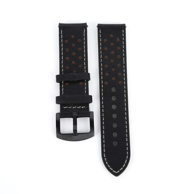 Ремешок кожаный для наручных часов быстросъемный регулируемый браслет с пряжкой