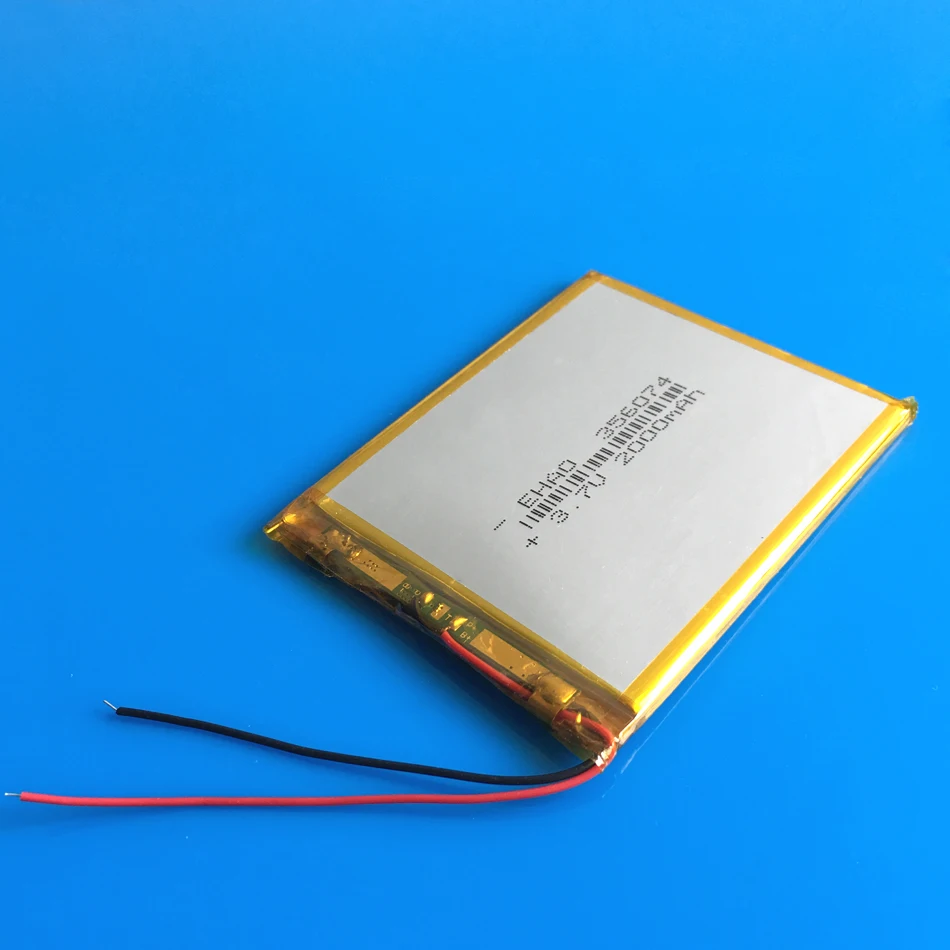 3 7 V 2000mAh lipo полимерная литиевая аккумуляторная батарея 356074 ячеек для MP3 GPS камеры