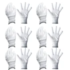10 пар белых нейлоновых перчаток EHDIS с виниловым покрытием, инструмент для защиты рук от тонирования автомобиля, защитная пленка из углеродистой фольги, Мягкие Рабочие Перчатки