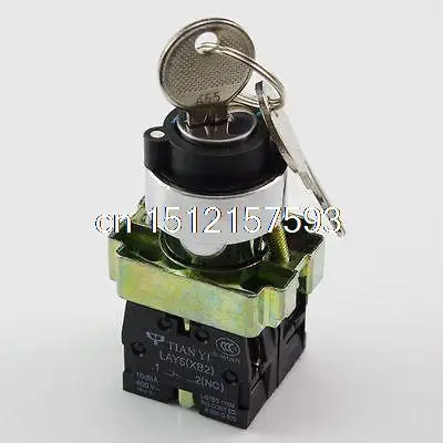 

XB2BG65C 1N/O 1N/C 2Position Momentary Key Select Selector Switch Replaces Tele