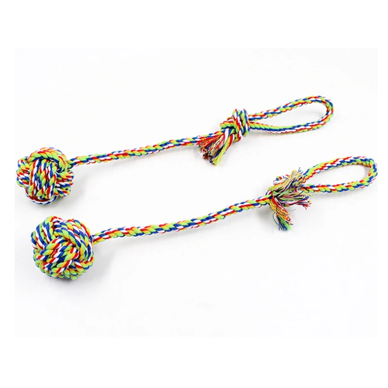 Жевательная игрушка с узелком Веселая жесткая сильная Собачка щенок собачий