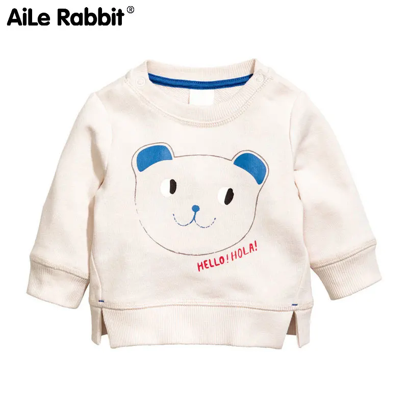 AiLe Rabbit/Брендовая детская одежда Новая Осенняя футболка с длинными рукавами