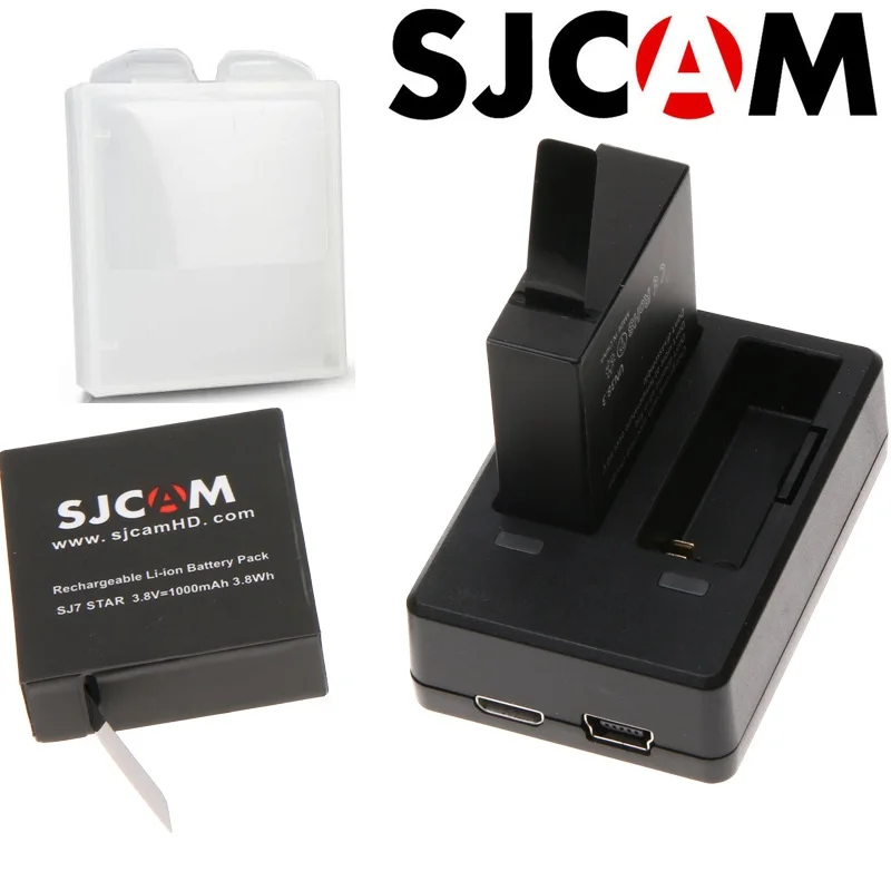 

Аксессуары SJCAM оригинальные SJ7 Звездные батареи перезаряжаемая батарея 3 слота/двойное зарядное устройство аккумулятор чехол для SJCAM SJ7 экшн-камеры