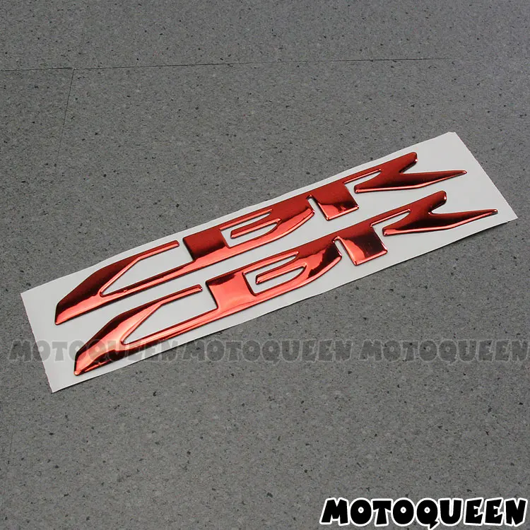 Мотоцикл 3D Хром CBR HRC логотип наклейки обтекатель наклейки эмблема для Honda HRC CBR 600RR 1000RR 300R 250R 650F 500R CBR600 F4i - Цвет: CBR Red