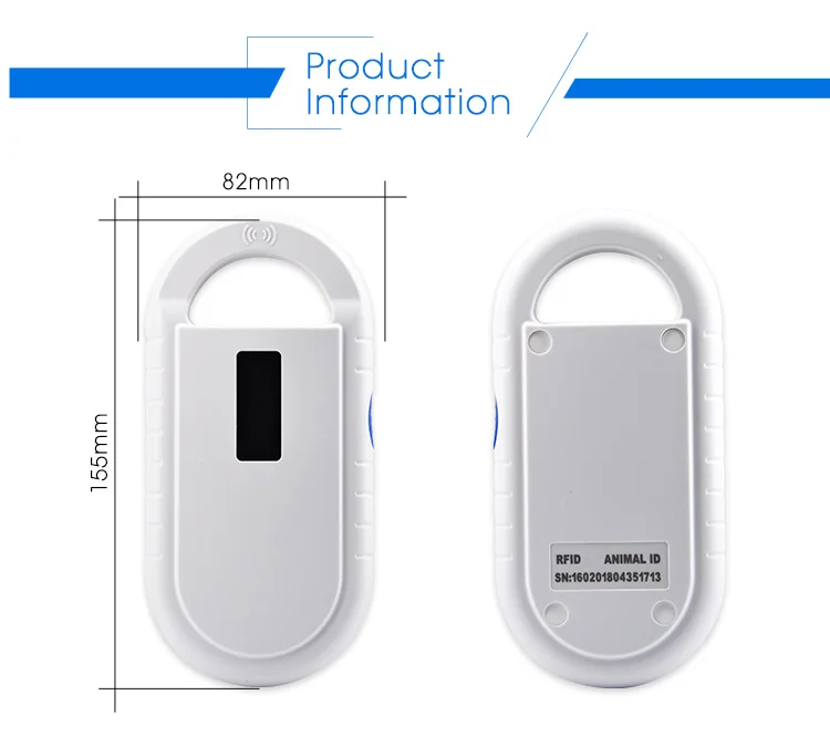 ISO 11784 134,2 кГц животных id микрочип сканер чипов у собак pet RFID чип для сканера PT160 с oled-дисплеем аккумуляторная батарея