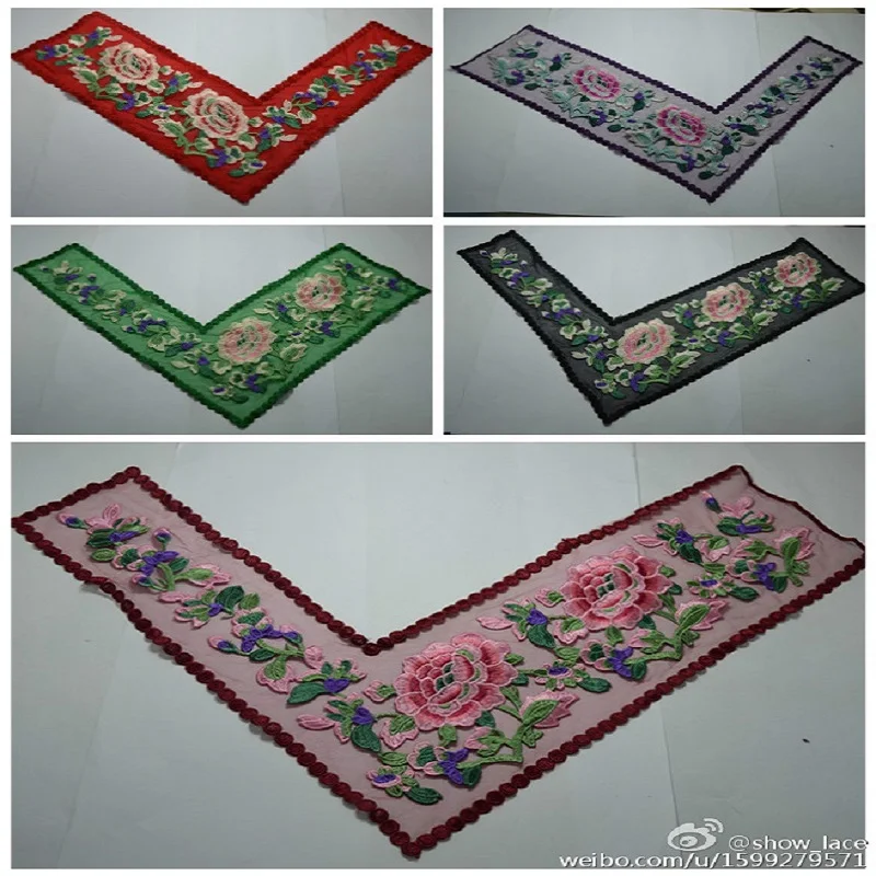 (1 шт./лот) Китайский древний костюм воротник вышитый Полиэстер Кружевной