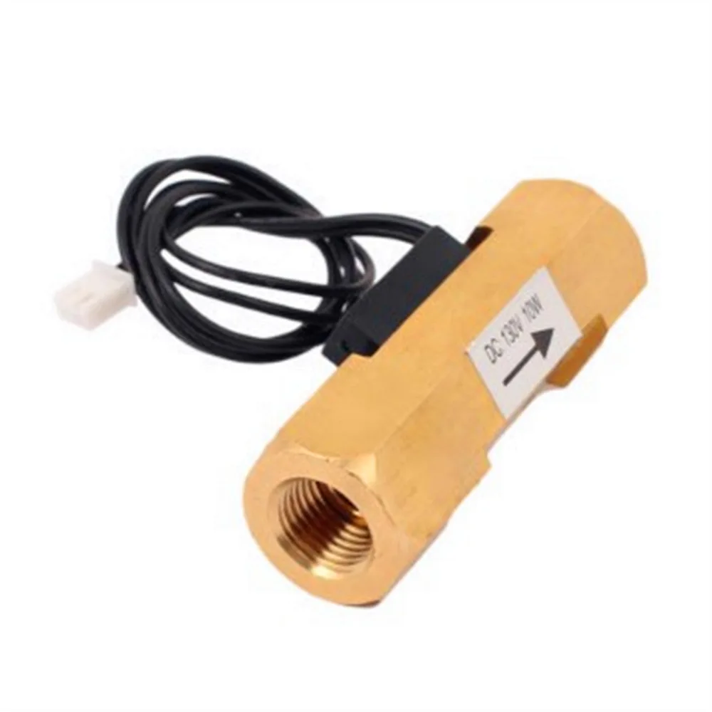 

1 PC DC130V 0.08A 1.2-12L/min G1/4 Thread Liquid Water Flow Sensor Switch Control Meter Flowmeter