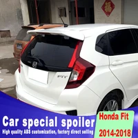 new design big High hardness ABS material spoiler 2014 to 2018 for honda fit spoiler rear window roof  primer paint