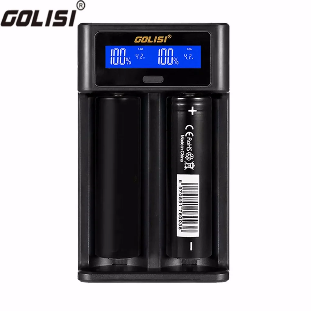 Golisi i2 2.0A Смарт ЖК-зарядное устройство для 18650 20700 26650 Li-Ion Ni-MH Ni-Cd AA AAA аккумуляторная батарея(не входит в комплект