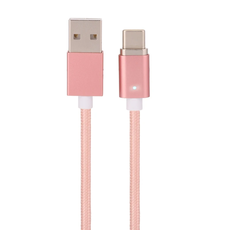 Rose gold Быстрая зарядка Магнитный кабель для передачи данных USB кабель зарядное устройство для huawei Xiaomi samsung Android мобильный телефон Провод зарядное устройство тонкие линии - Цвет: Rose gold