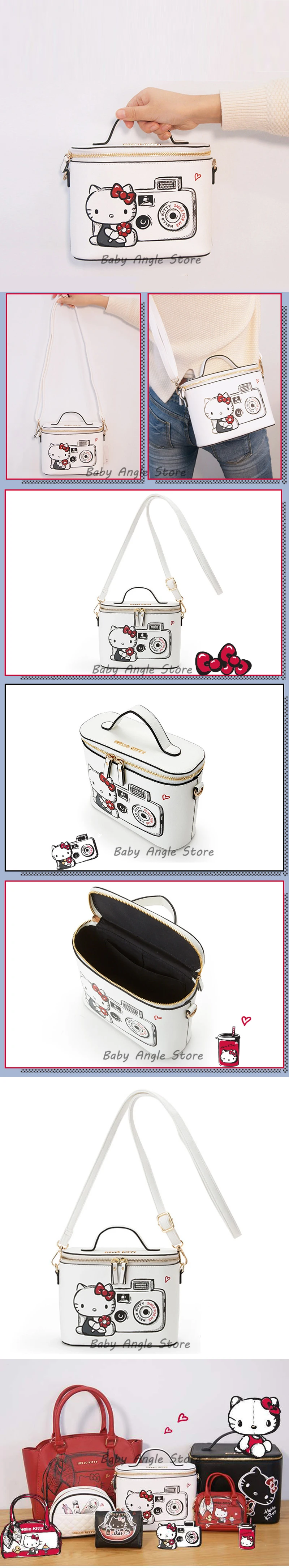 Hello kitty Милая мультяшная коробка для хранения женская косметичка дорожная модная сумка на одно плечо косметичка для девочек плюшевый рюкзак