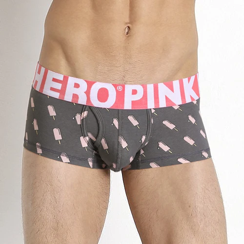 As shown Pink Heroes хлопок Для мужчин шорты-боксеры модное нижнее белье качественные Для мужчин трусы нижнее белье удобные - Цвет: As shown