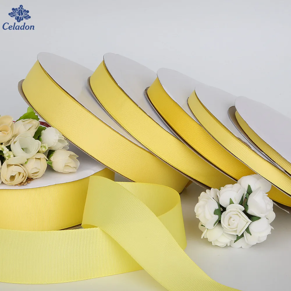 Оптовая и розничная продажа ширина 7 мм-38 мм желтый цвет 5 ярдов/партия корсажная