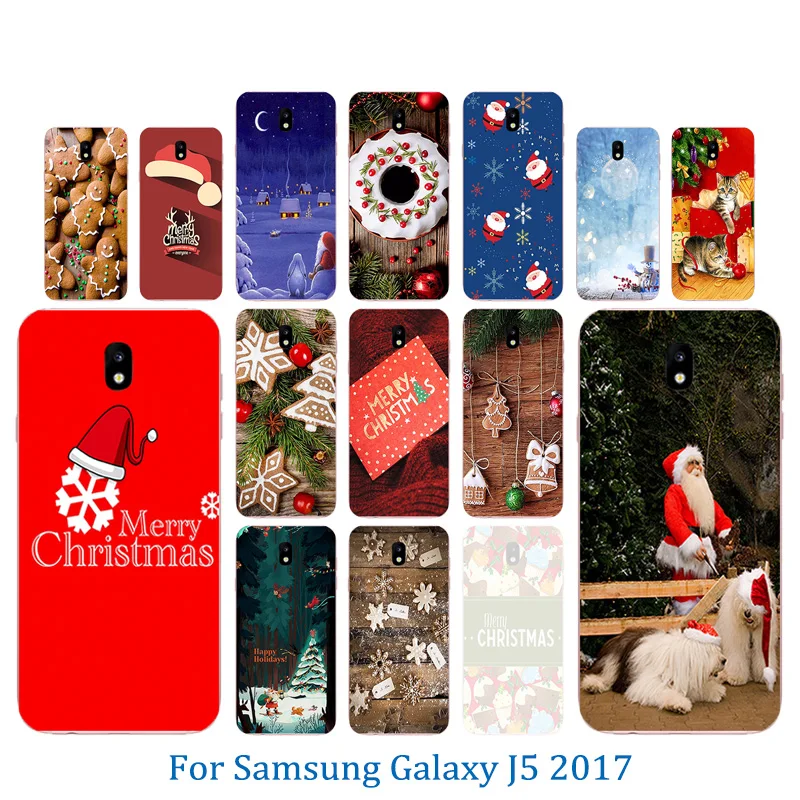 Чехол для Samsung Galaxy J5 2017 силиконовый чехол с рисунком Merry X'MAS Pro J530F чехлы