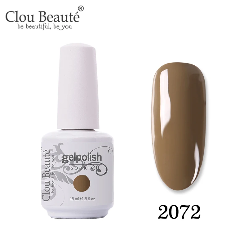 2072 Clou Beaute замачиваемый эмалированный Гель-лак 375 цветов УФ-гель для ногтей лак гель лак Полупостоянный гибрид ногтей искусство 15 мл - Цвет: 2072