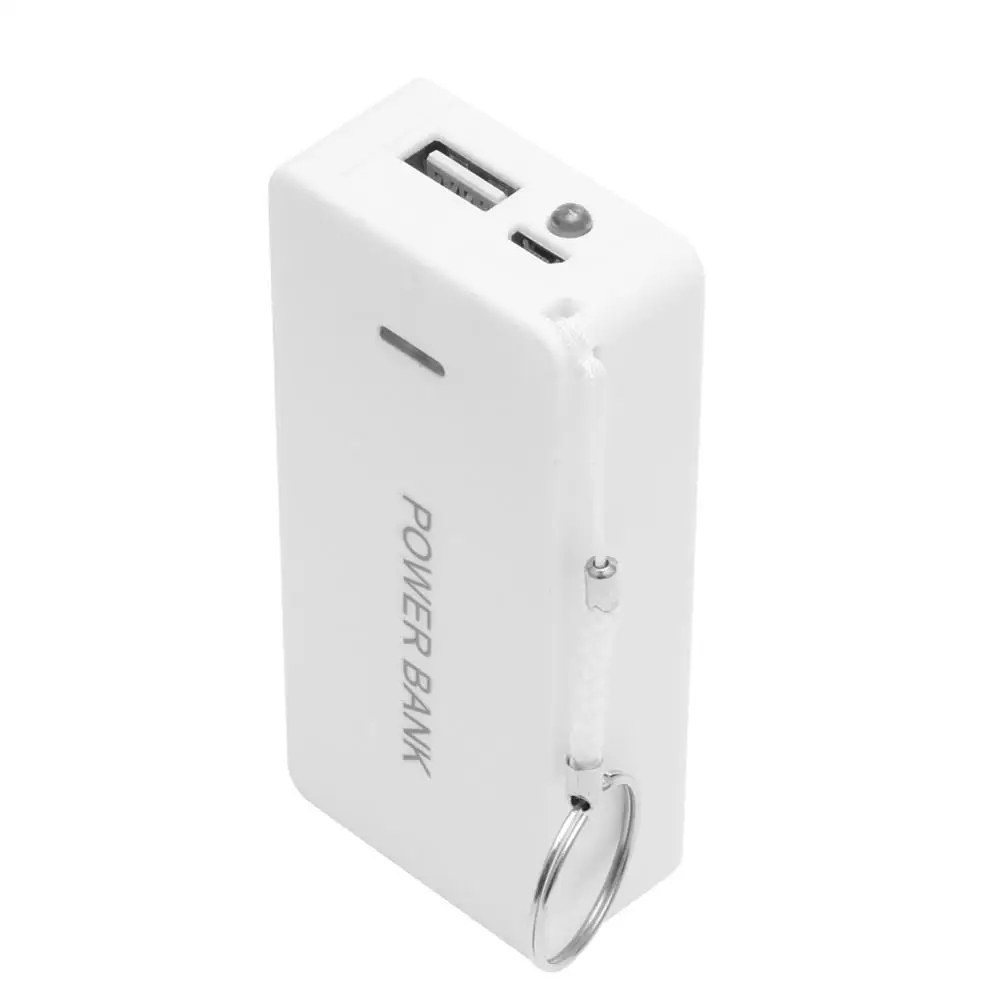 White 5V 1A 2x18650 Батарея Мощность банк чехол с светодиодный DIY коробка Зарядное устройство для сотового телефона - Цвет: White
