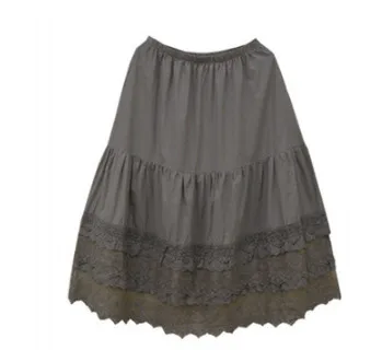 khaki 1921 Mori Girl многослойная кружевная повседневная юбка для женщин, винтажный стиль, Сказочная кружевная вышивка, плиссированная Нижняя юбка размера плюс, Saias#1921 - Цвет: khaki 1921