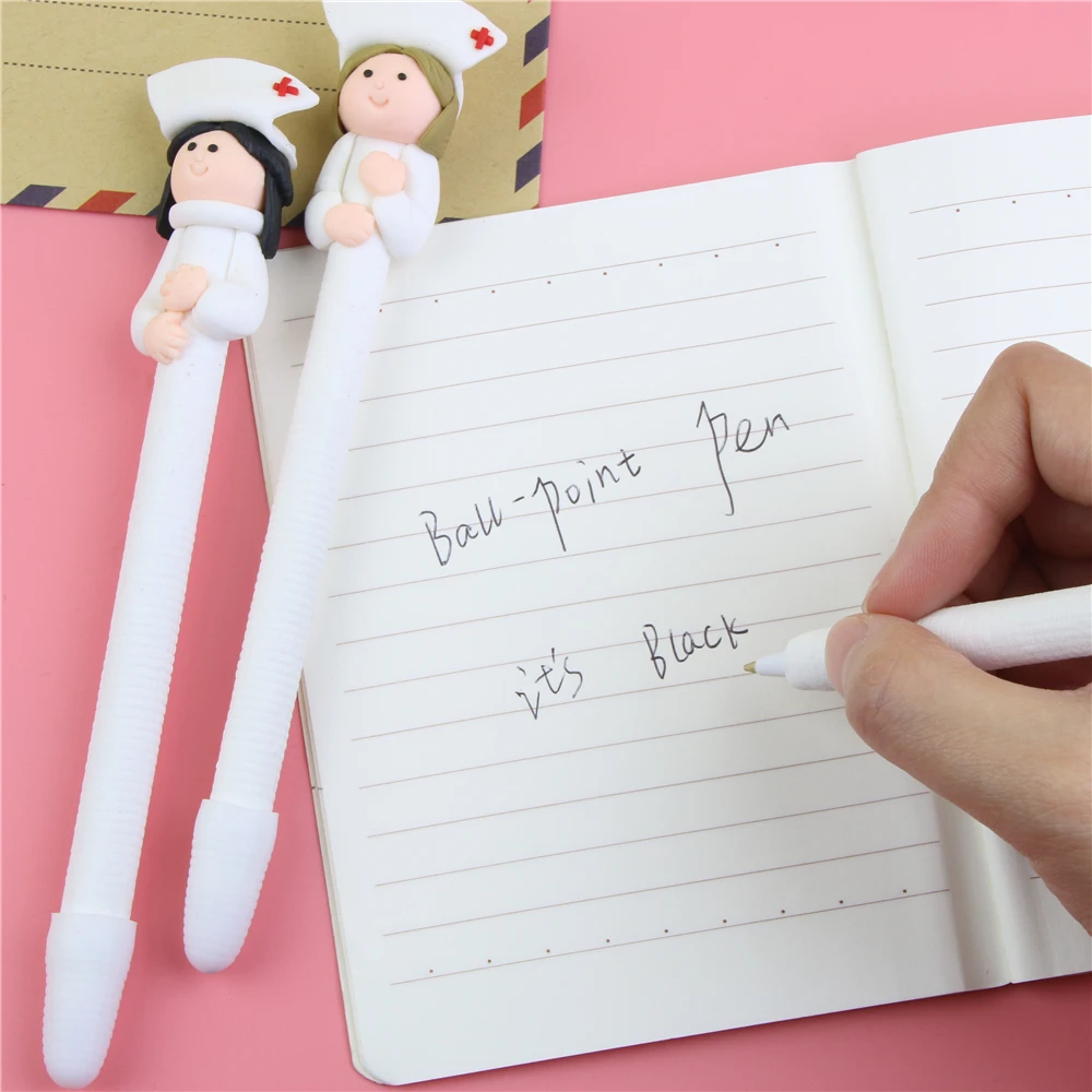 1 шт. Высококачественная шариковая ручка из полимерной глины для медсестры милый